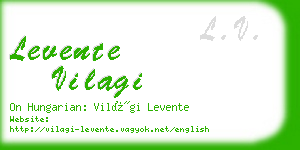 levente vilagi business card